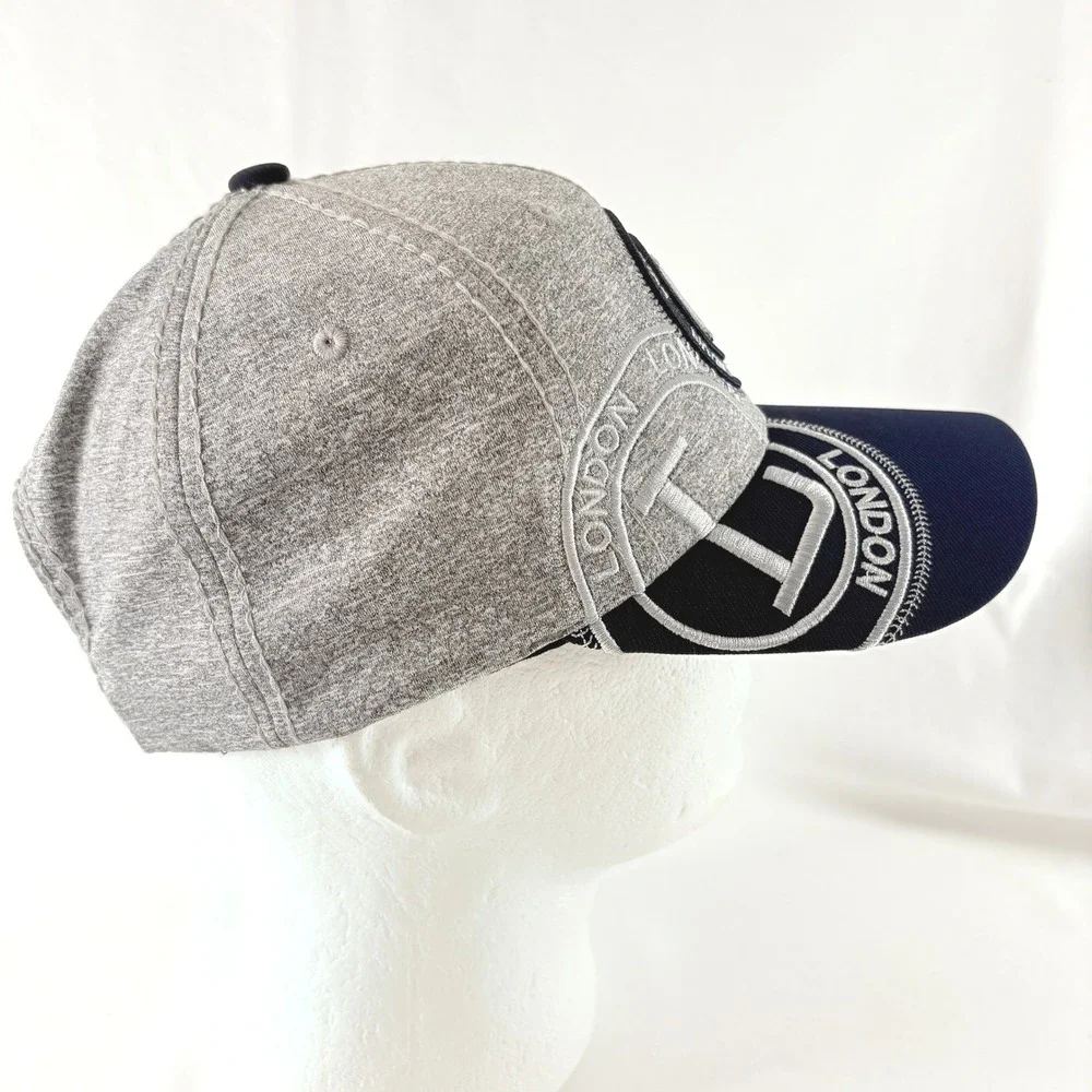 Robin Ruth London Baseball Cap Gray Navy Embroidered Snapback‎ Hat